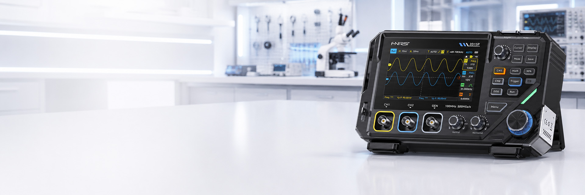FNIRSI 2D15P — Osciloscopio de Banco 3 en 1