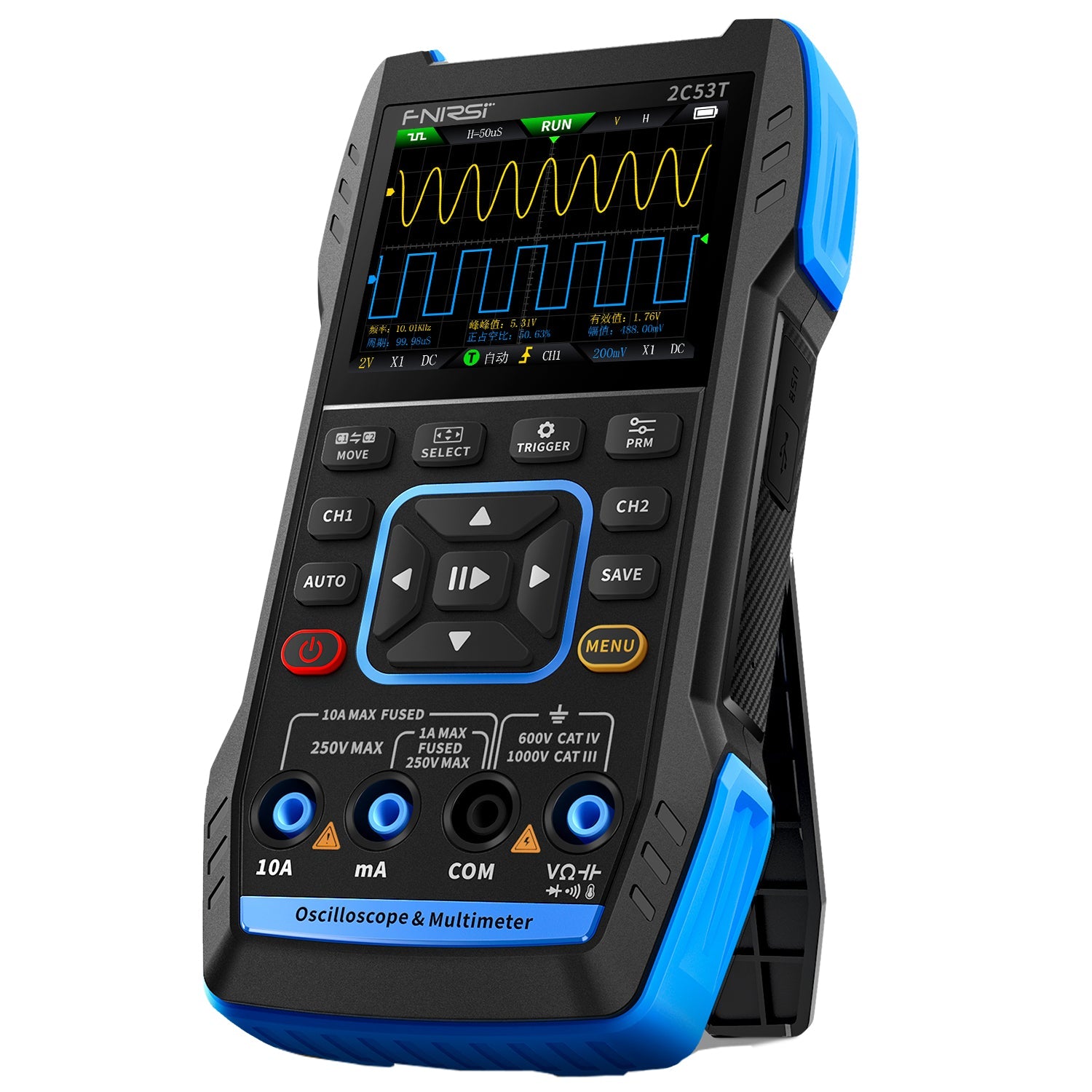 FNIRSI 2C53T — Osciloscopio portátil