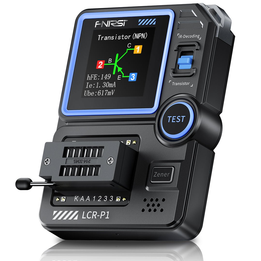 FNIRSI LCR-P1 — Tester de transistores